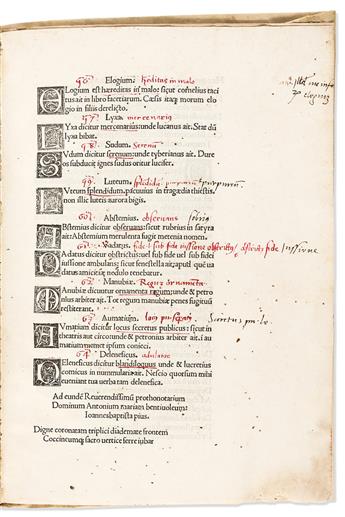 Fulgentius Placiades, Fabius (fl. 5-6th century CE) Enarrationes Allegoricae Fabularum.